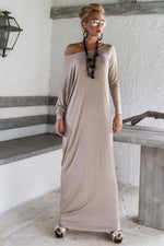 Load image into Gallery viewer, Elegant Loose Long-Sleeve Maxi Dress
