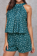 Load image into Gallery viewer, Polka-Dot Loose Floral Casual Romper
