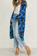 Load image into Gallery viewer, Long Leopard Print Knit Sweater

