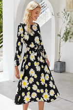Load image into Gallery viewer, Daisy Print Maxi Dress

