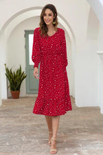 Load image into Gallery viewer, Dot Long Sleeve Chic Dress
