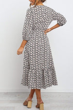 Load image into Gallery viewer, Front Tie Hem Ruffled Midi Dress
