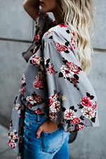 Load image into Gallery viewer, Roselle Deep V Floral Lace Shirt
