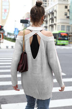Load image into Gallery viewer, Open Back Solid Color Sweater
