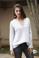 Load image into Gallery viewer, Commuter V-Neck Loose Knitted Shirt
