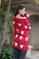 Load image into Gallery viewer, Loving Pattern Knitted Loose Hollow Thin Sweater
