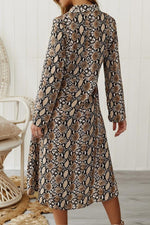 Load image into Gallery viewer, Long Sleeved Leopard Maxi Dress
