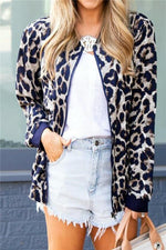 Load image into Gallery viewer, Streetwear Leopard Zip Jackets

