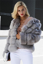 Load image into Gallery viewer, Vintage Fluffy Faux Fur Coat
