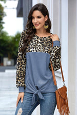 Load image into Gallery viewer, Leopard Print Long-Sleeved T-Shirt
