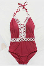 Load image into Gallery viewer, Elegant Ladies Vintage Lace One-Piece Swimsuit
