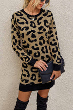 Load image into Gallery viewer, Leopard Print Oneck Mini Dress
