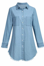 Load image into Gallery viewer, Loose Button Design 4 Colors Denim Dress（4 colors）
