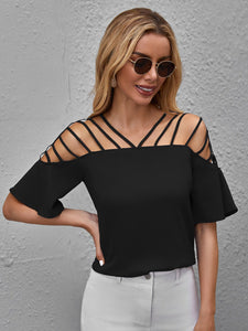 Detail Solid Strappy Top