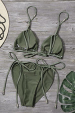 Load image into Gallery viewer, Plain Ties Bikini Set
