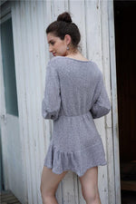 Load image into Gallery viewer, Pure Color Drawstring Loose Sweater Dress
