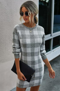 Plaid Cultivate One's Morality Dress