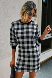 Plaid Cultivate One's Morality Dress