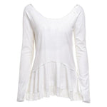 Load image into Gallery viewer, Solid Color Ruffle Hem Top
