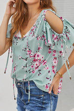 Load image into Gallery viewer, Printed V-Neck Strapless Loose Shirt
