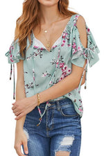 Load image into Gallery viewer, Printed V-Neck Strapless Loose Shirt
