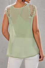 Load image into Gallery viewer, Lace Stitching V-Neck Loose Blouse
