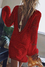 Load image into Gallery viewer, V Neck Long Sleeve Mini Dress
