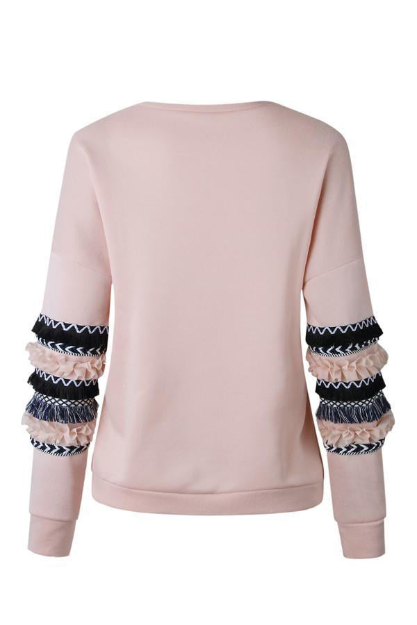 Frilled Sleeve Pullover
