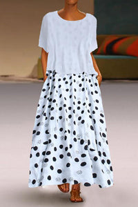 Polka Dot Two-piece Maxi Dress