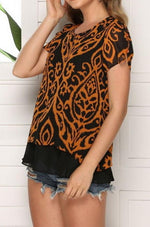 Load image into Gallery viewer, Short-Sleeved Lace Top With Flounces
