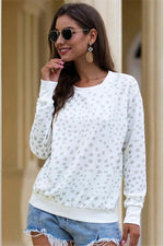 Load image into Gallery viewer, Round Neck Leopard Knitted Pullover
