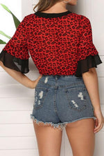 Load image into Gallery viewer, Printed Leopard Print Chiffon Shirt
