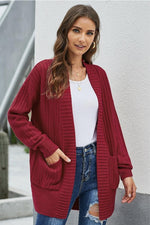 Load image into Gallery viewer, Casual Plain Double Pockets Cardigan
