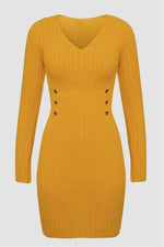 Load image into Gallery viewer, Answer The Call Yellow Sweater Dress
