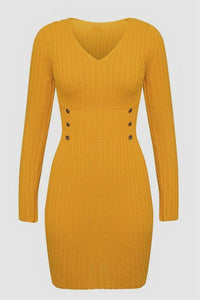 Answer The Call Yellow Sweater Dress