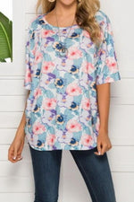 Load image into Gallery viewer, Printed Loose Casual Square Collar Top
