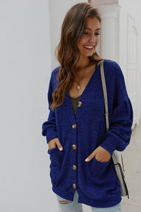 Solid Color Single Breasted Cardigan