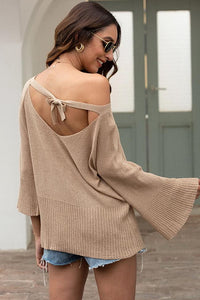 Back Hollowed Sweater