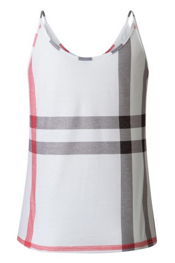 Gauze Printed Suspender Halter Design T-Shirt