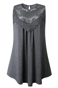 T-Shirt With Round Collar Lace