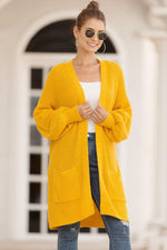 Load image into Gallery viewer, Pure Color Lantern Sleeve Loose Cardigan
