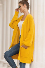 Load image into Gallery viewer, Pure Color Lantern Sleeve Loose Cardigan
