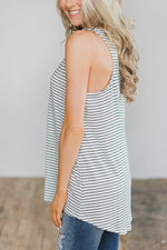 Load image into Gallery viewer, Striped Sleeveless Hollow Out T-Shirt
