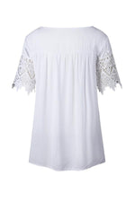 Load image into Gallery viewer, Lace Slim T-Shirt With Round Collar
