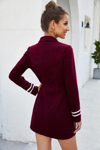 Double Breasted Fitted Wool Coat