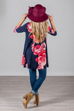 Load image into Gallery viewer, Floral Half Sleeve Round Neck Loose Dress
