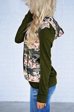 Load image into Gallery viewer, Floral Color Patchwork Long Sleeve Hoodie
