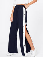 Load image into Gallery viewer, Button Tape Side Wide Leg Pants
