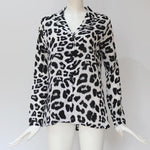 Load image into Gallery viewer, Leopard Print V-Neck Long Sleeve Chiffon Jacket
