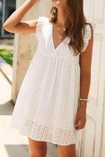 Load image into Gallery viewer, Plain Short Sleeve Lace Dress
